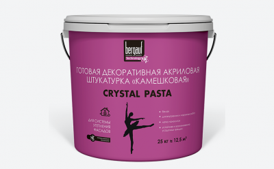 Штукатурка декоративная Bergauf Crystal Pasta 1-1,5 мм с фактурой Шуба, 25 кг
