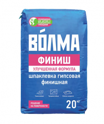 Шпатлевка гипсовая  ВОЛМА Финиш 20 кг (77 шт/поддон)
