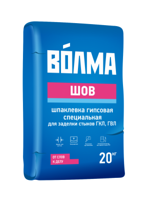 Шпатлевка гипсовая Волма шов 25 кг (63шт/под)