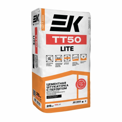 Штукатурка цементная известковая ЕК TT50 25 кг
